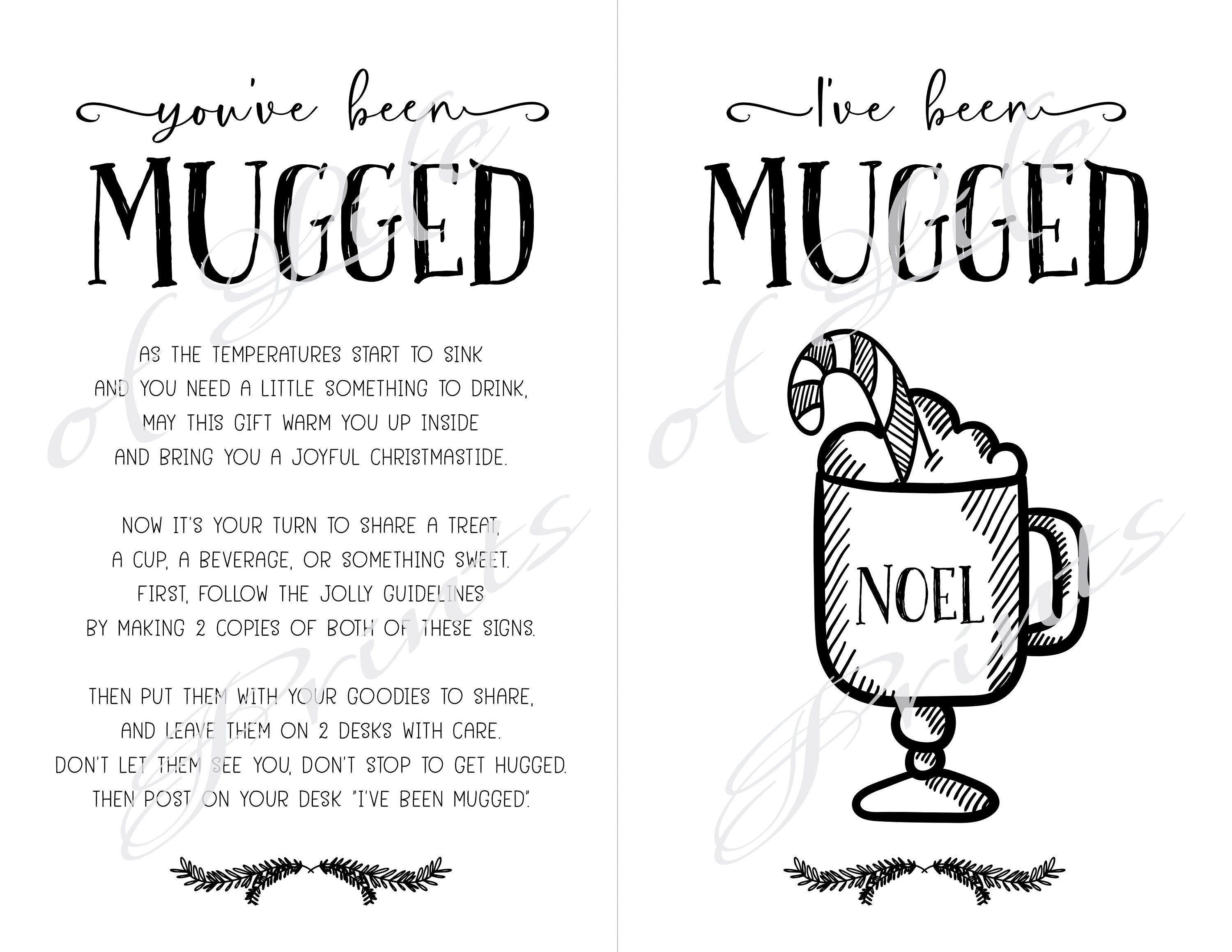 You Ve Been Mugged Christmas Printable We Ve Been Etsy You Ve Been Mugged Christmas Printable We Ve Been Etsy